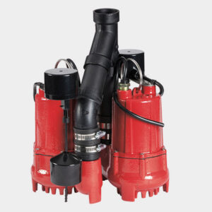 1/3 HP dual cast iron sump pump system