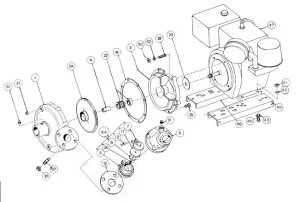 Monarch NG Series Gas Powered End Suction Centrifugal Pump & Repair Parts 1 NG series exploded parts