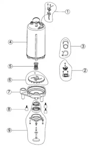 WS200GAM exploded parts