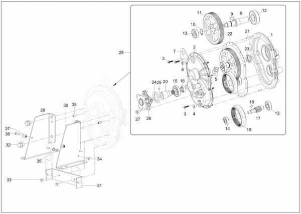 PDT2A Gearbox Assembly Repair Parts